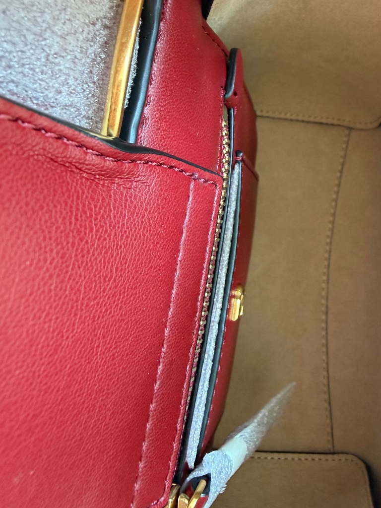 Nwt Donna Karan New York Hellett Leather Mini In Claret — image 8 of 8